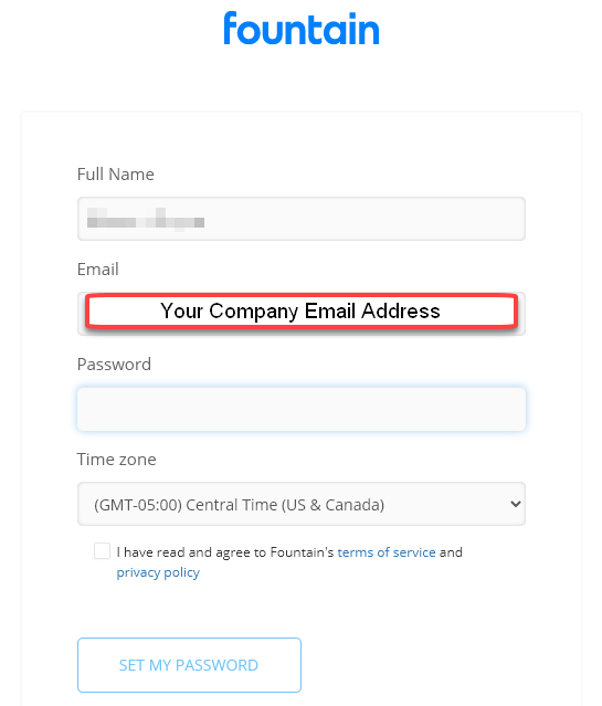 Logging in to Fountain for the First Time Grubhub Command Center